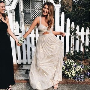 Beautiful nude and gold formal dress